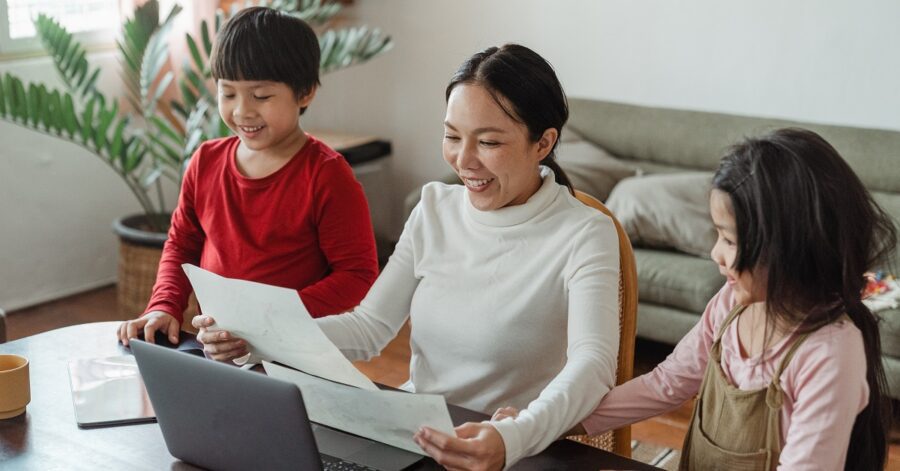 How do you homeschool while working from home? By keeping your kids busy! :)