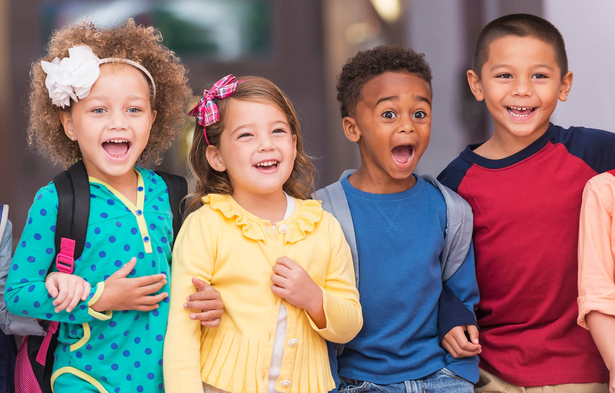 Kids smiling and laughing