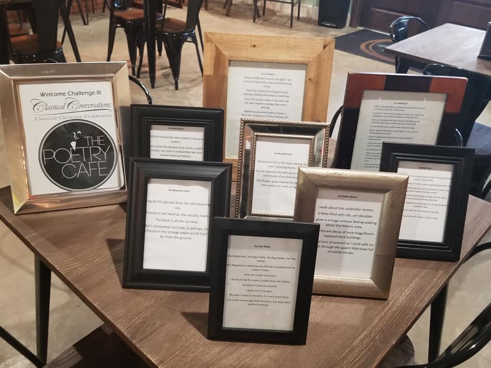 Challenge III students' poems at a Poetry Cafe