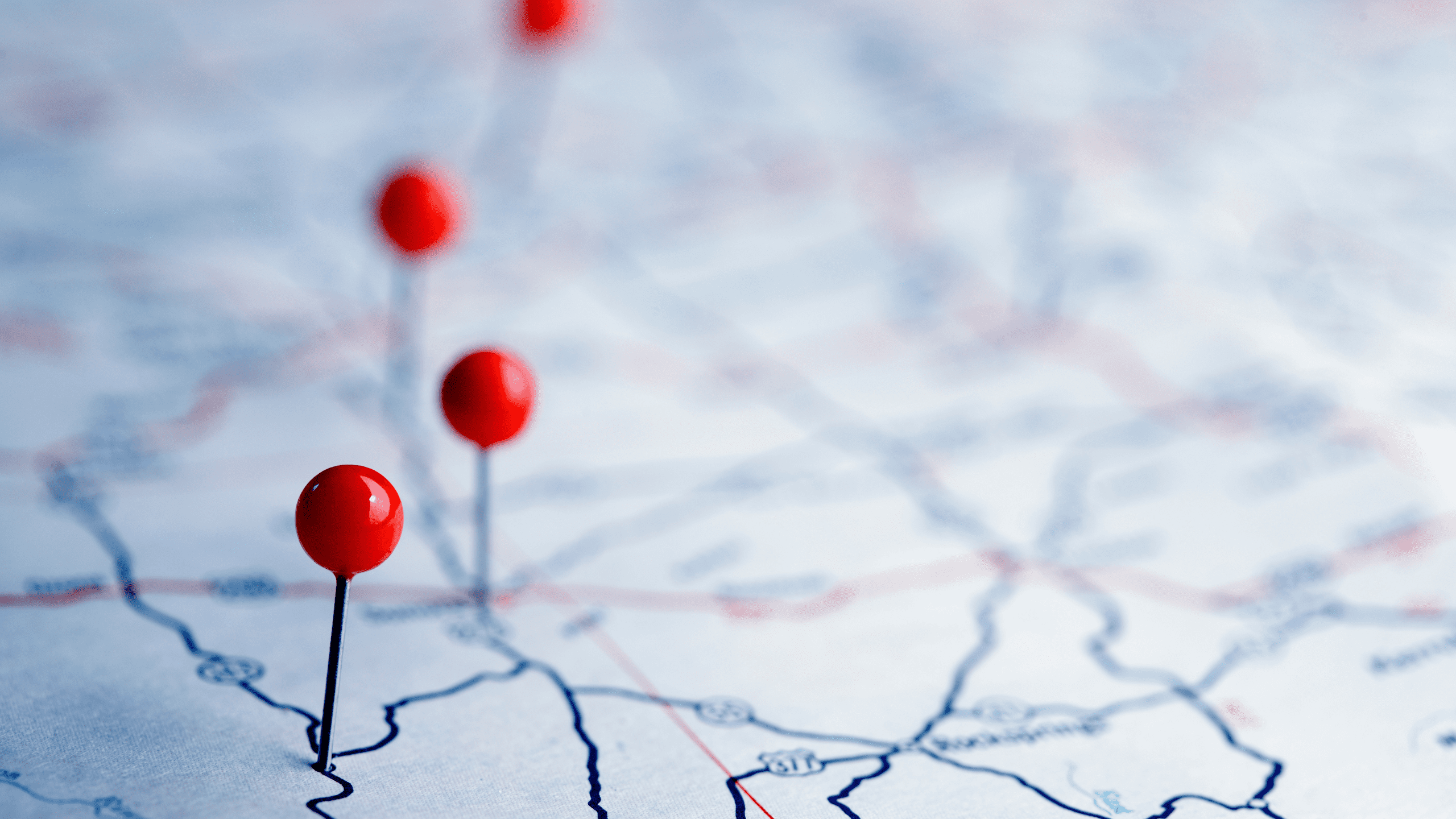 Pin events on a map.