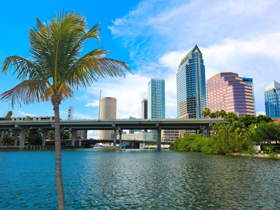 Photo of the Tampa Bay skyline.